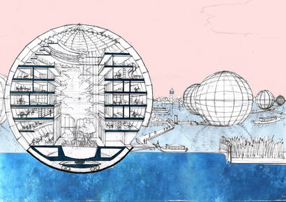 Floating city - a Digital Art Artowrk by Davide Bossi